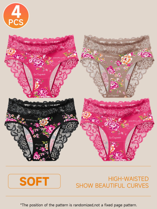 Pack de 4 Bragas Moldeadoras de Moda para Mujer